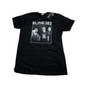 Hot Topic Blink 182 Rock Band Pacific Men's Medium Black Graphic T-Shirt New